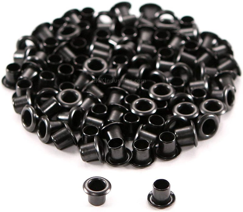 HolsterSmith Kydex & Leather Holster Eyelets - (#6-6 Length) - (3/16 Inch Diameter) - (Black Coated) - (100 Pack) - (USA Made) - for DIY Holster Making, Canvas & Apparel Binding - Image 1